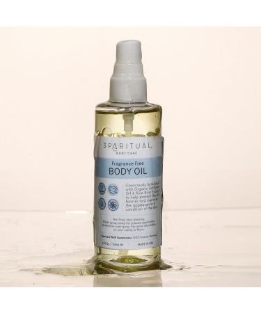 SpaRitual Fragrance Free Body Oil - Unscented Moisturizer & Massage Oil | 4 oz | Hydrating Body Care - Buy Online on SooperMarket.com