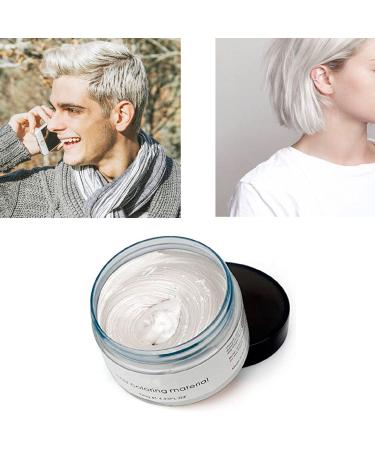 White Hair Color Wax 4.23 oz - Temporary Hairstyle Cream for Party, Cosplay, Halloween - Natural & Easy to Apply for Daily Use, Date or Clubbing! - Buy Online on SooperMarket.com