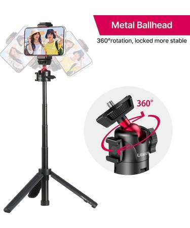 Ulanzi MT-16 Mini Tabletop Tripod Stand with Cold Shoe - Perfect for iPhone 12, Canon G7X Mark III, Sony ZV-1 | Ideal for Vlogging, Filmmaking, and Live Streaming - Black - Buy Online on SooperMarket.com