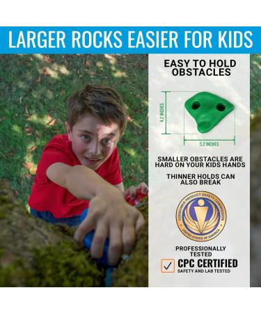 Hyponix Ninja Tree Climbing Kit - 16 Rock Climbing Holds & 8 Ratchets - Reinforced, Easy Setup - Ideal Outdoor Toys for Kids 5-12 - Monkey Tree Climbers 2.0 - Buy Online on SooperMarket.com