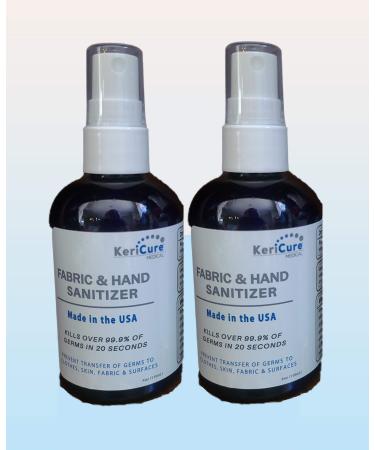 KeriCure Medical 2 Pack Sanitizer Spray Unscented Disinfects and Deodorizes 70% Isopropyl alcohol Fragrance and Perfume Free Woman Owned Small Business Made in the USA