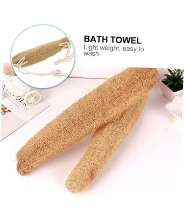 Exfoliating Loofah Bath Towel & Back Scrubber - Premium Bath Sponge for Smooth Skin | Beige - Buy Online on SooperMarket.com