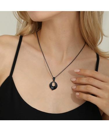 U7 Women's Cremation Urn Necklace - Celtic Knot & Wing Design - Stainless Steel Pendant for Ashes - Memorial Jewelry - Buy Online on SooperMarket.com