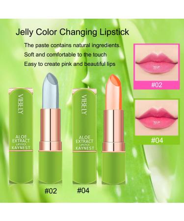 Kaynest Aloe Vera Lipstick Set-B - Long Lasting Moisturizing Lip Balm with Color Changing Magic Technology | 2 Pack - Buy Online on SooperMarket.com
