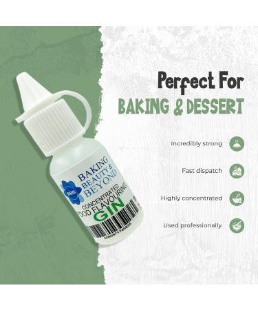 Baking Beauty and Beyond Concentrated Food Flavouring Oil - Food Grade Flavouring Oil for Candy Making Baking Lip Balm and Lip Gloss - Gin (10ml) - Buy Online on SooperMarket.com