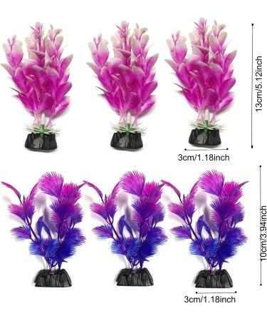 Quozuo 25 pcs Artificial Aquarium Plants - Colorful Plastic Decorations for All Tank Sizes - Buy Online on SooperMarket.com