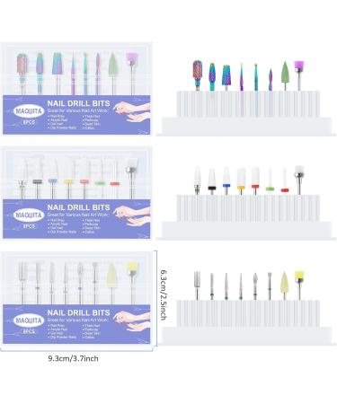 MAQUITA 24pcs Professional Ceramic Tungsten Alloy Nail Drill Bits - Gel & Acrylic Removal Tools for Manicure Pedicure - Nail Accessories - Buy Online on SooperMarket.com