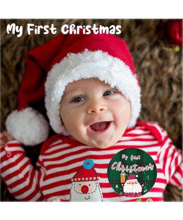 Baby Monthly Milestone Cards KAMHBE 7 Pcs Wooden Baby Milestone Cards with 8 Pcs Festival Milestone Stickers Double Printed Baby First Year Growth Photo Props Baby Shower Gifts - Buy Online on SooperMarket.com