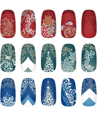 Alexnailart Christmas Halloween Nail Stamping Plate (CHRISTMAS 023) - Manicure Templates for Festive Nail Art Designs - Buy Online on SooperMarket.com