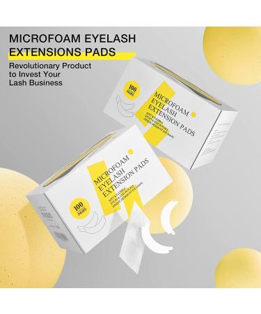 LASHVIEW 100 Pairs Under Eye Pads Kit for Lash Extensions - Microfoam, Lint Free, Hypoallergenic & Waterproof - Stick Well, Fit Most Eye Shapes - Professional Eyelash Extension Supplies - Buy Online on SooperMarket.com