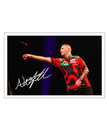 RJR PRINTS Nathan Aspinall World Darts Signed Photo 6" x 4" Pre-Printed Autograph Gift