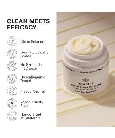 ODACITE Edelweiss Extreme Eye Cream - Anti-Aging Vegan Skincare with Carnosine Peptides for All Skin Types - 0.51 oz - Buy Online on SooperMarket.com