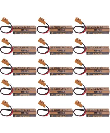 WELLVEUS 15 Pack CR8.LHC 3V 2600mAh for Fuji FDK CR8-LHC CR8-LHC 3V Battery Toto Fuji CR8-LHC Battery 3V Automatic Flusher