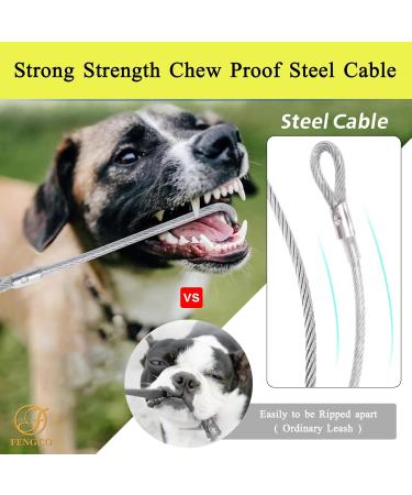 Waterproof Dog Leash - Chew Proof Tie-Out & Training Leash (15m Yellow) - Durable Comfortable & Ideal for All Dogs - Buy Online on SooperMarket.com