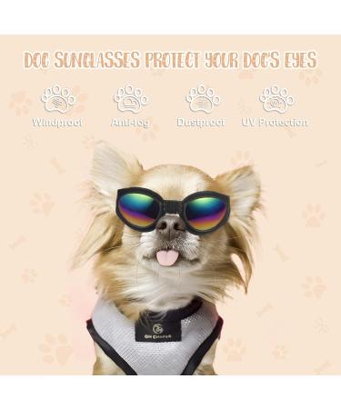 Dog Goggles Dog Sunglasses Adjustable Strap for Waterproof Windproof UV Protection Sunglasses for Dog for Go out Travel Skiing Swim (Black) - Buy Online on SooperMarket.com