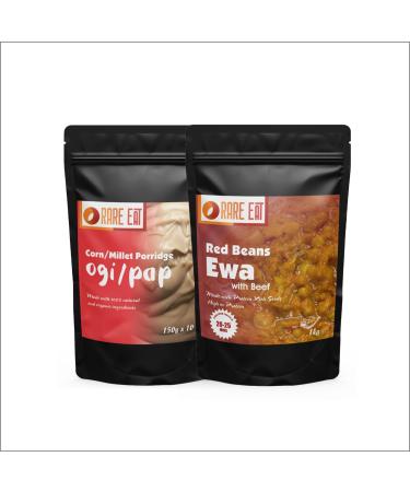 Corn Millet Porridge + Red Beans(Ewa Riro with Beef) | Serves 4