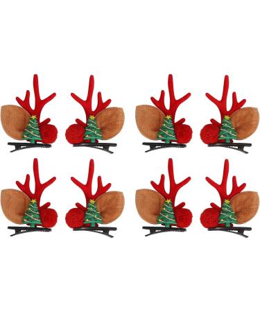 Reindeer Antler Hair Pins Lightweight Christmas Hair Clips 4 Pairs Fashion for Christmas Party - Buy Online on SooperMarket.com