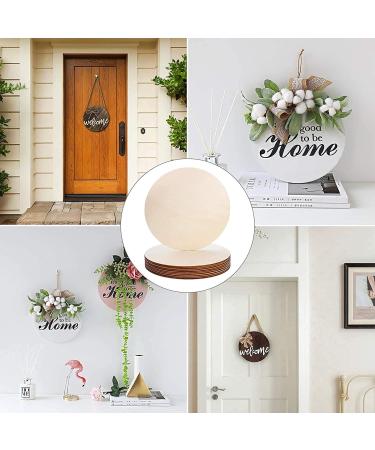 12Pcs 12 Inch Unfinished Wood Circles for Crafts - DIY Wooden Rounds for Door Hanger, Sign, Painting, Christmas Decor - Buy Online on SooperMarket.com