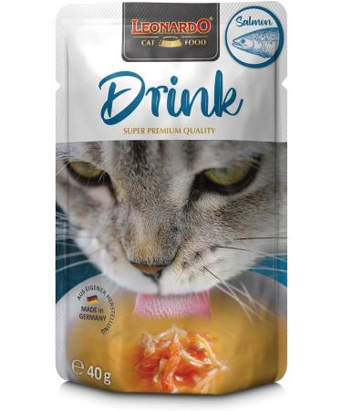 Leonardo Drink Salmon 20x40g Multipack | Cereal-Free Meat Broth with Strips of Meat | Premium Supplementary Cat Feed - Buy Online on SooperMarket.com