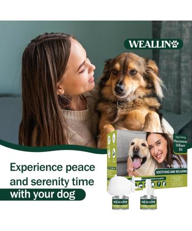 WEALLIN Calming Diffuser for Dogs Anxiety Relief 3-in-1 Dog Calming Plug In with 1 Diffuser +2 Refill 48ml Vial for 60-Day Use Calming Dog and Anxiety Relief Dog 1 diffuser 2 refills - Buy Online on SooperMarket.com