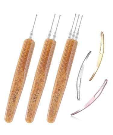 6PCS Dreadlock Crochet Needle for Dreadlocks, Durable 0.75mm Dreadlock Crochet Hooks for Hair with Interlocking Tool, Excellent for Maintaining Real Dread Loc