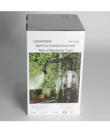 Coospider Reptile Fogger Terrariums Humidifier Fog Machine Mister 3L Large Tank 380L/hr High Volume Fog Ideal for Paludarium/Vivarium/Reptiles/Amphibians/Herps - Buy Online on SooperMarket.com
