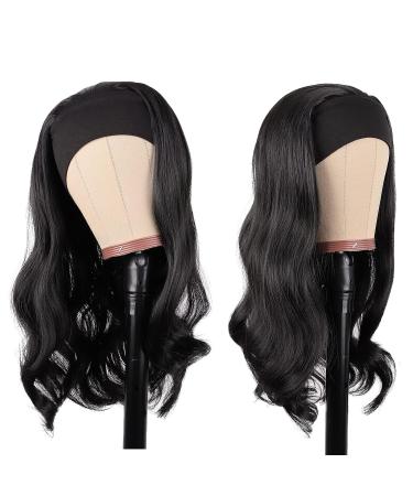MapofBeauty 24 Synthetic Curly Hair Headband Wig - Long Heat Resistant Style (Black) - Buy Online on SooperMarket.com