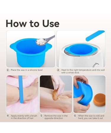 Silicone Wax Warmer Liner 2pcs - Non-Stick Insert for 16oz Electric Waxing Kit with Spatulas & Brushes - Reusable Wax Pot Replacement for Hair Removal - Buy Online on SooperMarket.com