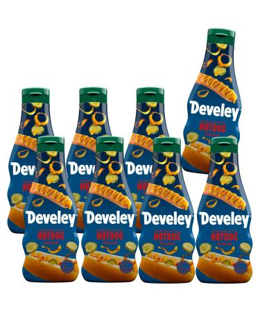 Develey Hotdog Sauce American Style Pack of 8 (8 x 250ml) With Develey medium hot mustard