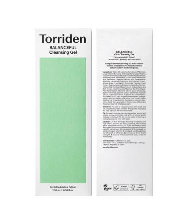 Buy Torriden BALANCEFUL Cica Cleansing Gel 6.76 fl. oz. Soothing Daily Facial Cleanser with 5 Centella Asiatica Extracts Hydrate and Calm Your Skin International Shipping Available - Buy Online on SooperMarket.com