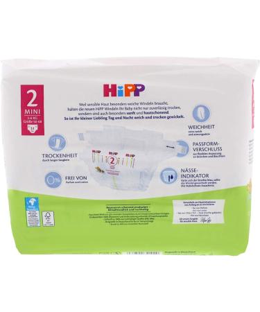 HiPP Babysanft Diapers Mini 2 - Size 2 (31 Pieces) | Eco-Friendly & Soft | International Shipping - Buy Online on SooperMarket.com