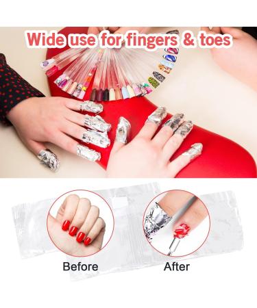 Sularpek Foil Nail Wraps 200 Pcs with Cuticle Pusher | Gel Nail Remover for Fast & Gentle Soak Off | Nail Foils for Gel Nails - Buy Online on SooperMarket.com