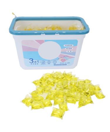 Garosa 60PCS 8g Laundry Washing Cleaning Beads Capsules for Home Travel Washing Cleaning Supplies (Yellow coco) bathroom supplies