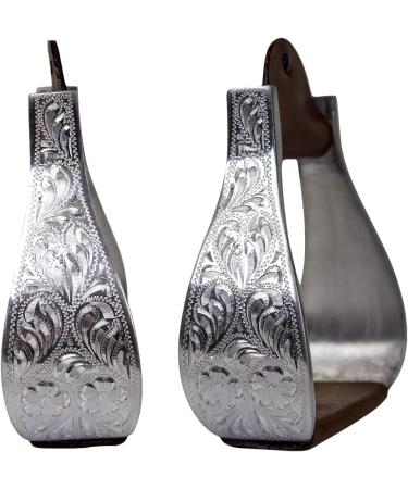 Tahoe Tack Engraved Heavyweight Adult Western Bell Show Stirrups - Quality and Style for Western Riders - Buy Online on SooperMarket.com