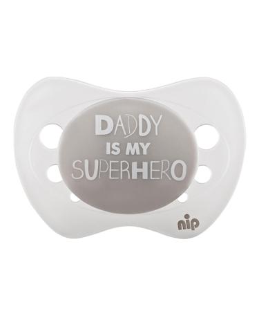 Limited Edition Nip Pacifier Set for Dads Grandmas & Grandpas - 2 Silicone Pacifiers with Protective Cap Size 1 - Ideal for International Shipping - Buy Online on SooperMarket.com