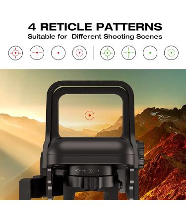 MidTen Red Green Dot Sight 4 Reticles | Reflex Sight Quick Detach Mount 20mm Rail - Buy Online on SooperMarket.com