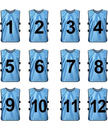 Toptie 12 Numbered Training Vests (#13-24) Soccer Pinnies - Set of 12 - Buy Online on SooperMarket.com