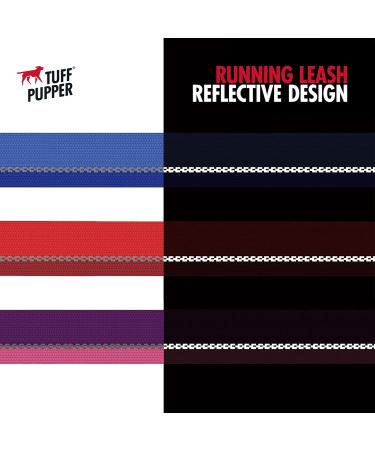 Tuff Pupper Hands Free Dog Leash | Adjustable Length for Running, Jogging, Walking | Padded Waist Belt | Strong Nylon with Reflective Strips - Blazing Blue - Buy Online on SooperMarket.com