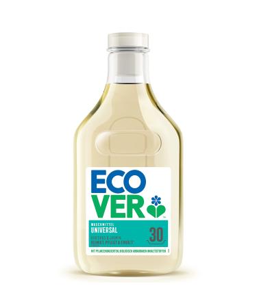 Ecover detergent universal hibiscus & jasmine (1.5 l/30 washloads) liquid detergent with plant -based ingredients nursing full detergent for maintaining and protecting clothing 1.5 l (1 Pack)