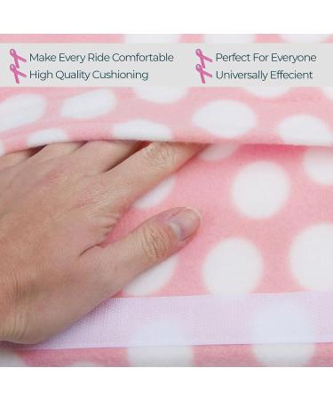 Breast and Chest Buddy Seatbelt Cushion for Mastectomy & Reconstruction | Polka Dots & Ribbon Design - Buy Online on SooperMarket.com