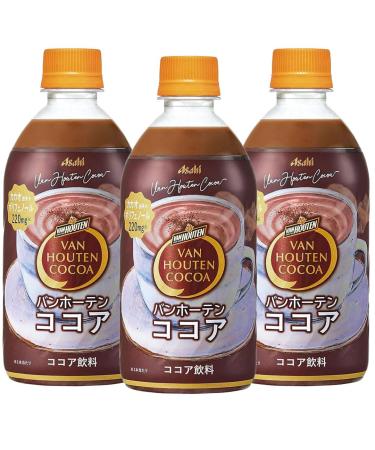 Asahi Japanese Van Houten Cocoa Chocolate Drinks 470ml (Pack of 3)