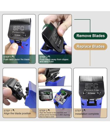 Replacement Knife for Dog Care | Compatible with Heiniger Moser Max45 Andis & Wahl A5 | 3F 1/2 inch (13 mm) 2 Pieces Black - Buy Online on SooperMarket.com