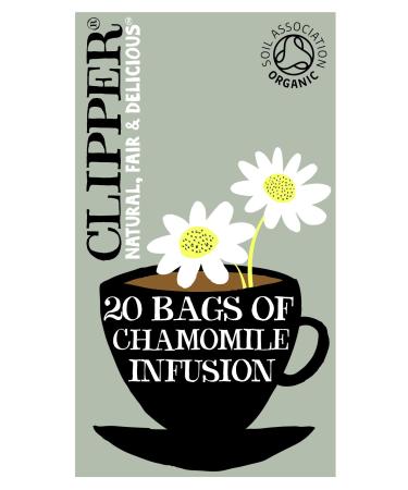 Clipper Organic Chamomile Tea Bags | 120 Infusion Teabag Sachets (6 x Boxes of 20) | Bulk Buy for Home & Catering | Caffeine-Free Herbal Tea Bags | Eco-Conscious Natural Unbleached & Biodegradable