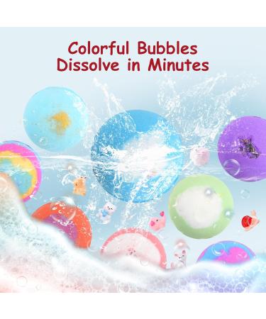 Granvoo 12-Piece Swimming Bombs Gift Set | Surprise Toys Inside | Organic Foam Bath Bombs for Kids | Perfect Bubble Bath Birthday Present for Girls & Boys - Buy Online on SooperMarket.com