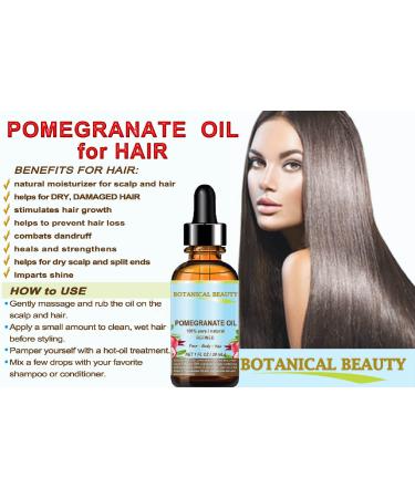 100% Pure Pomegranate Oil - Natural Cold-pressed Carrier Oil for Face Skin Hair | Botanical Beauty 2 Fl Oz - Buy Online on SooperMarket.com