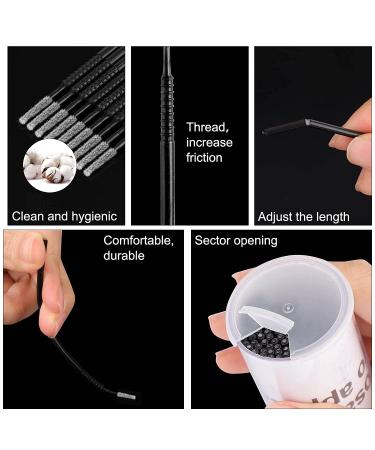 Dming 200PCS Micro Applicators Brushes - Black Mini Cotton Swabs for Eyelash Extensions & Makeup - Disposable Microswabs for Glue Removal and Lash Care - Buy Online on SooperMarket.com
