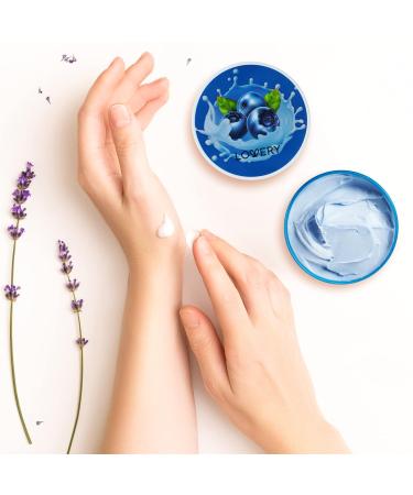 LOVERY Blueberry Milk Whipped Body Butter 2-Pack | Ultra-Hydrating Shea Butter Cream with Jojoba Oil & Vitamin E | Natural Moisturizer for All Skin Types | 12 Ounces - Buy Online on SooperMarket.com