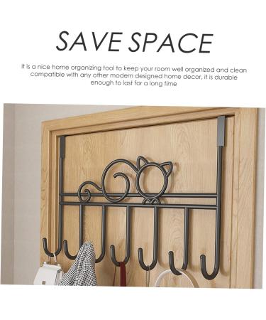 KOMBIUDA Wrought Iron Door Hook Coat Hangers Back Door Iron Hook Door Mount Coat Hook Cartoon Plate - Buy Online on SooperMarket.com