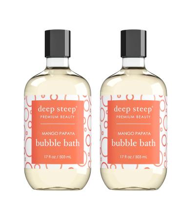 Deep Steep Bubble Bath Mango Papaya 17 Ounce (Pack of 2)