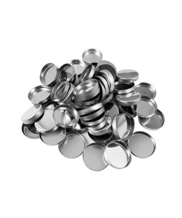 Allwon 56 Pack Empty Round Metal Pans Size 26mm for Eyeshadow Palette Magnetic Makeup Palette (Height:5mm)